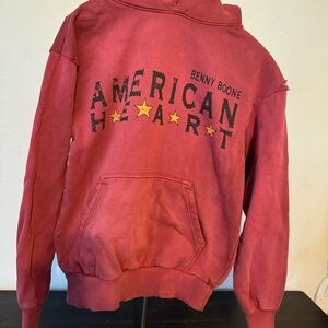 American Heart Star hoodie benson Boone size small cotton